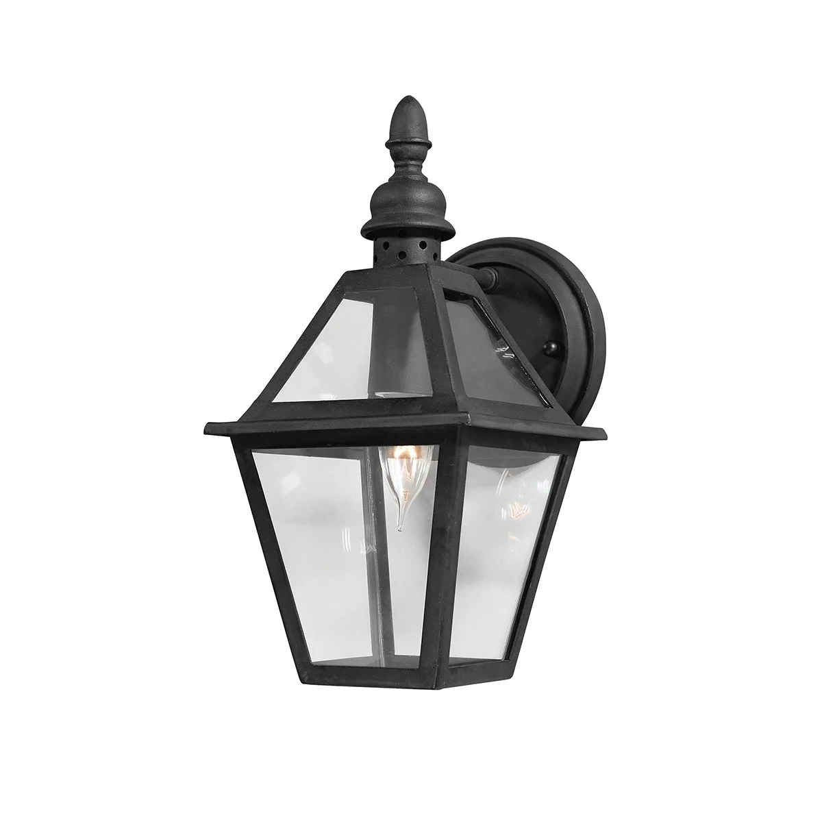 Townsend One Light Wall Lantern in Textured Black