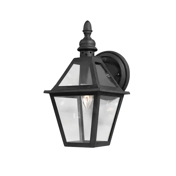 Townsend One Light Wall Lantern in Textured Black