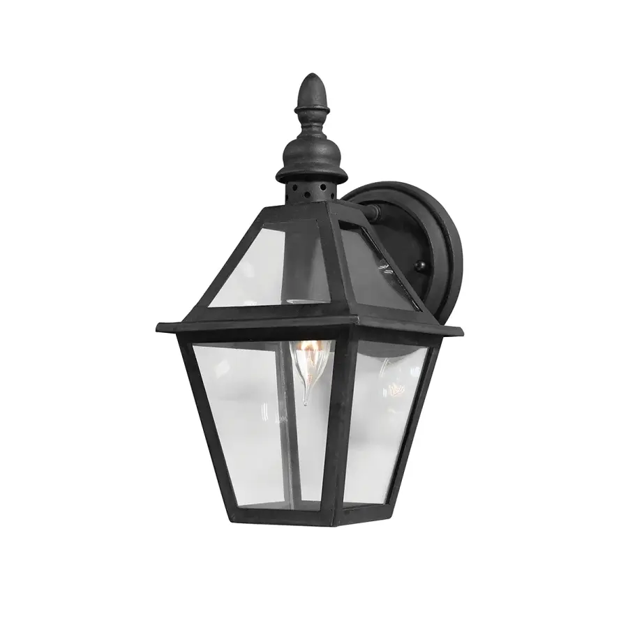 Townsend One Light Wall Lantern in Textured Black