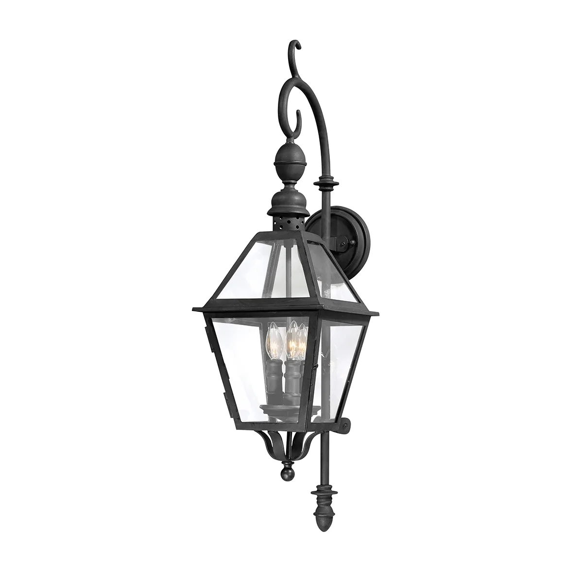 Townsend Three Light Wall Sconce in Textured Black
