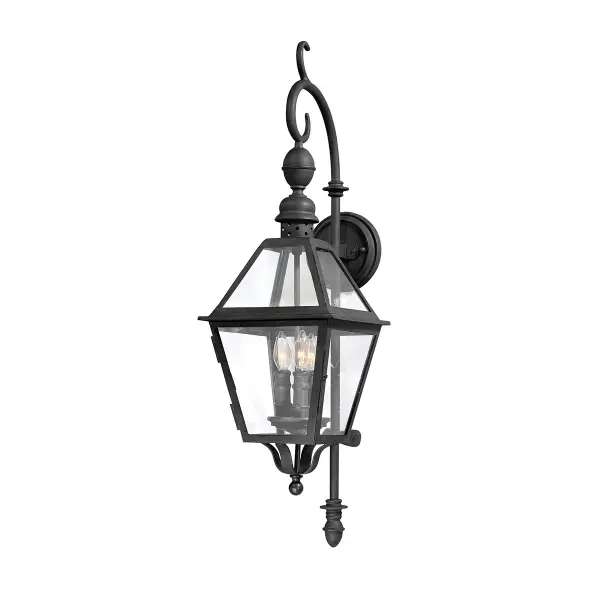 Townsend Three Light Wall Sconce in Textured Black