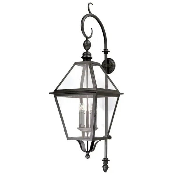 Townsend Five Light Wall Lantern in Texture Black