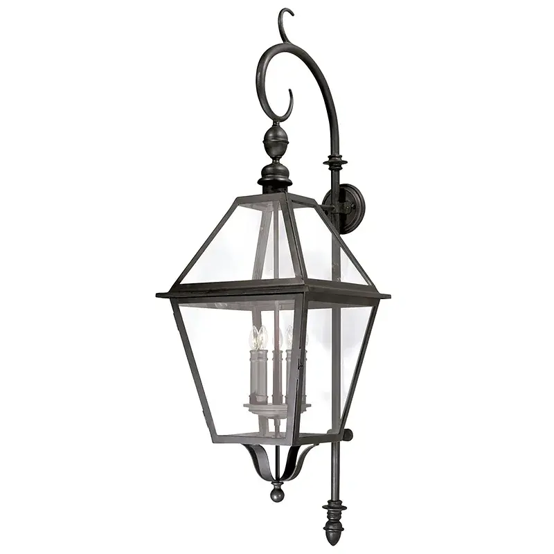 Townsend Five Light Wall Lantern in Texture Black
