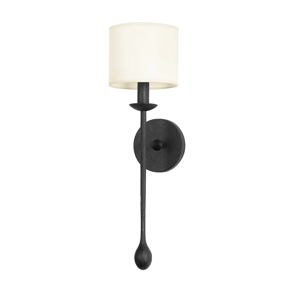 Osmond One Light Wall Sconce in Black Iron