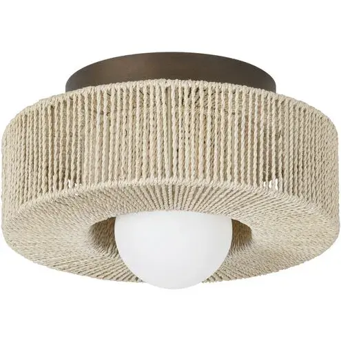 Coleman One Light Flush Mount in Bronze Leaf