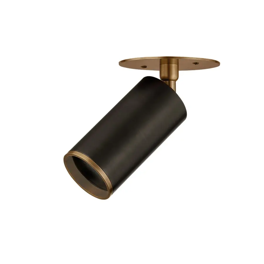Caleb One Light Flush Mount in Patina Brass
