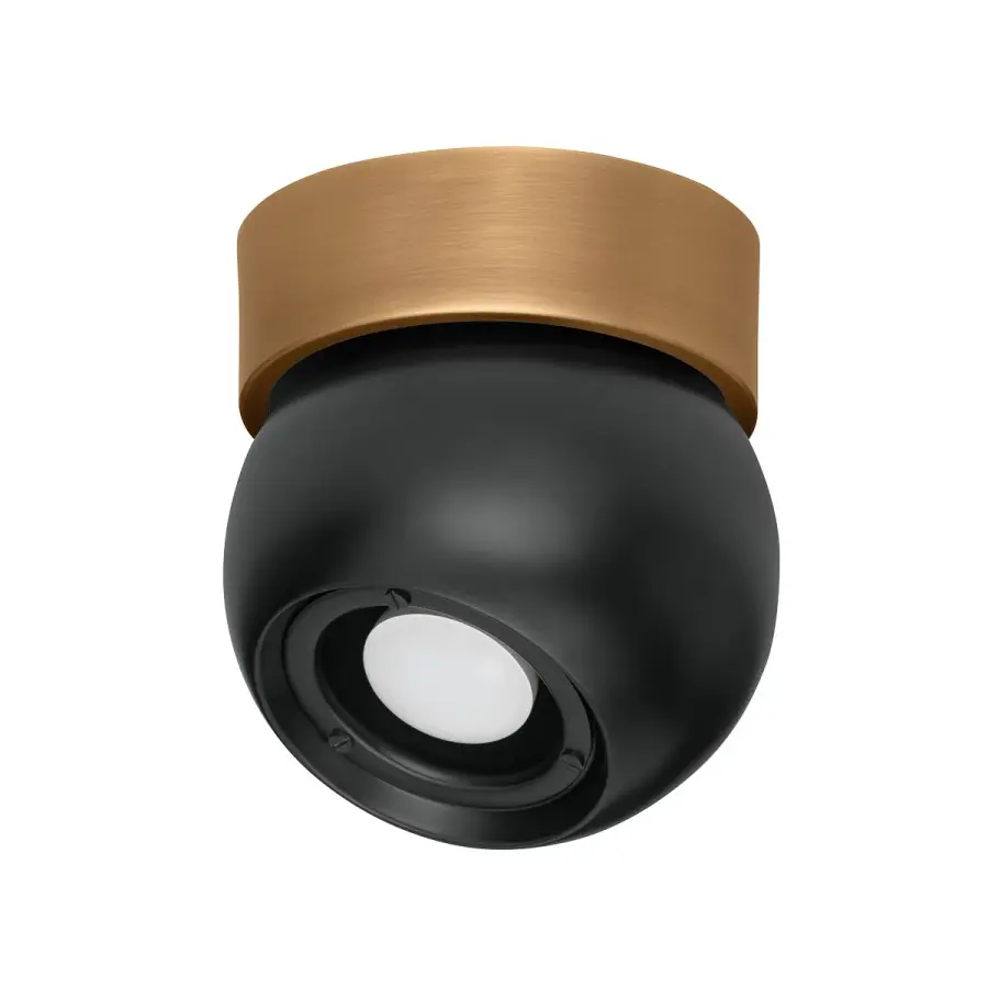 Odin One Light Flush Mount in Patina Brass