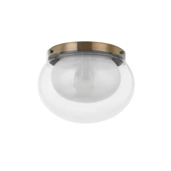 The Magma flush mount brings artistic 1970s design to modern spaces with its distinctive layered glass construction. Clear outer glass paired with mist interior creates a soft, ethereal glow that's both functional and decorative.