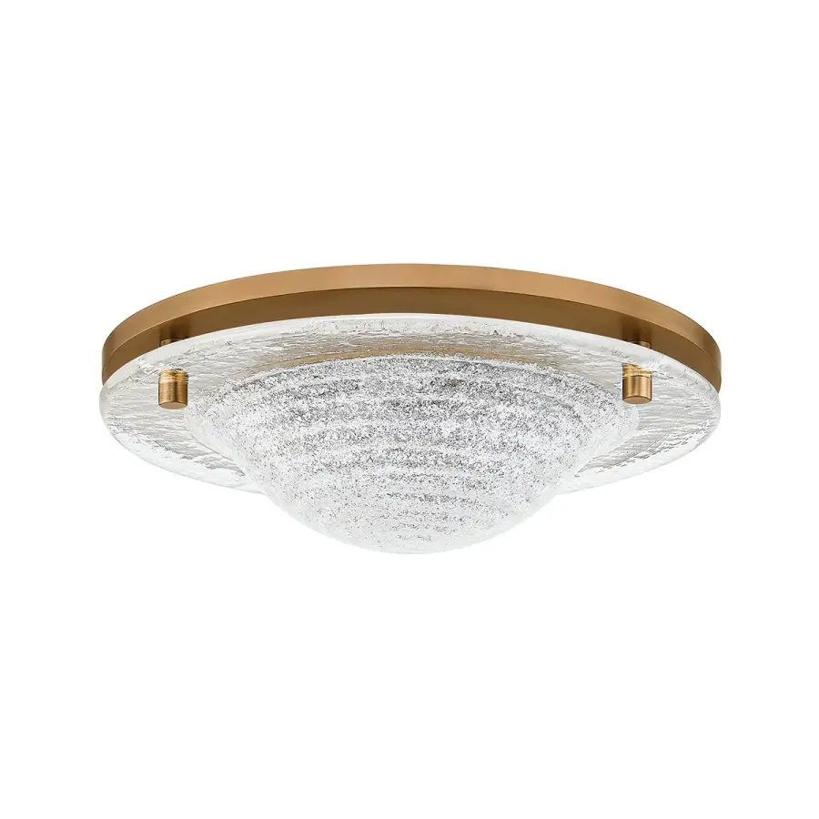 Halston LED Flush Mount in Patina Brass
