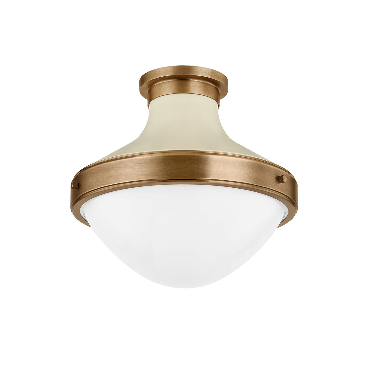 Maxton One Light Flush Mount in Patina Brass
