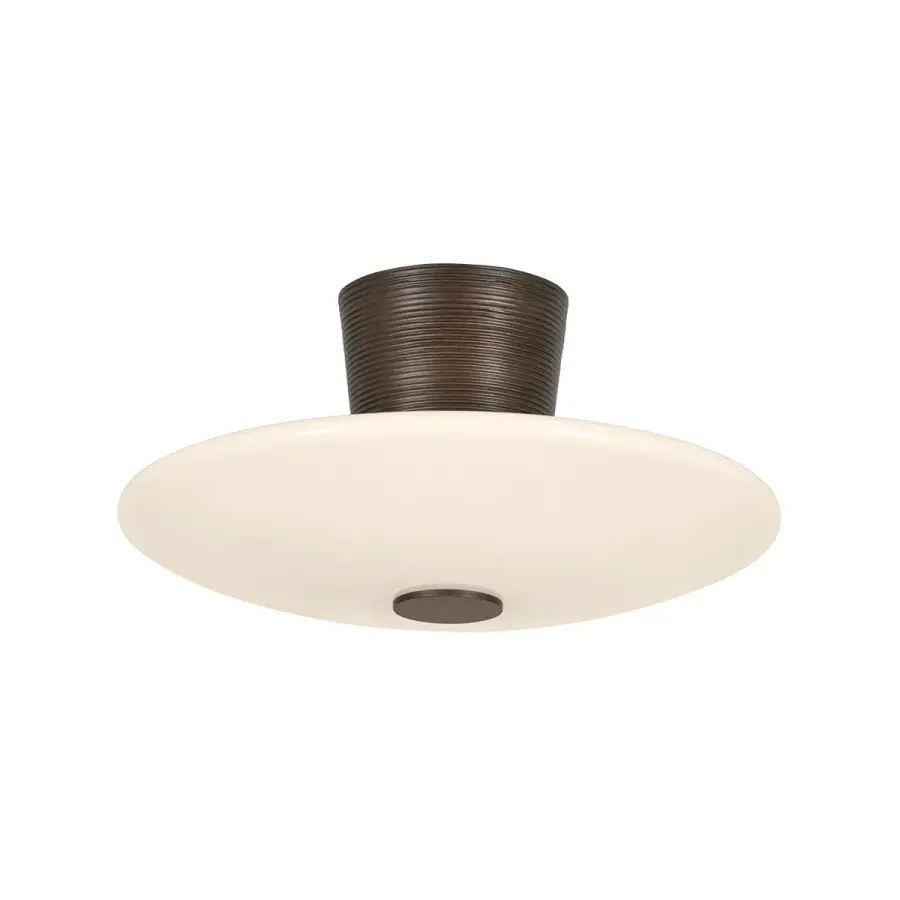 Albus LED Semi Flush Mount in Bronze Leaf
