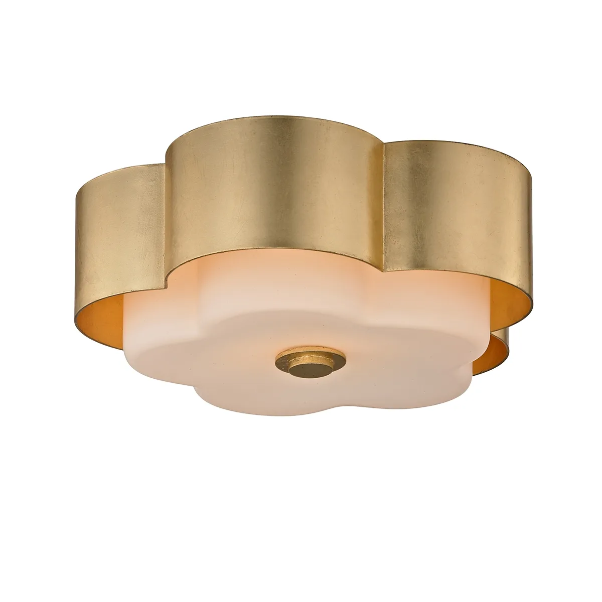 Allure Two Light Flush Mount in Gold Leaf