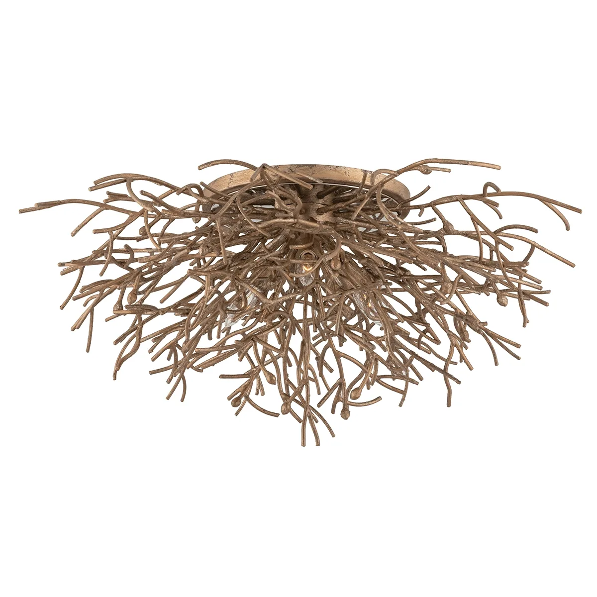 Sierra Three Light Flush Mount in Vienna Bronze