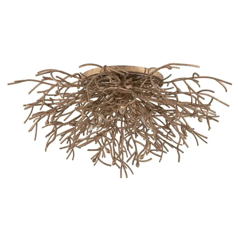 Sierra Three Light Flush Mount in Vienna Bronze