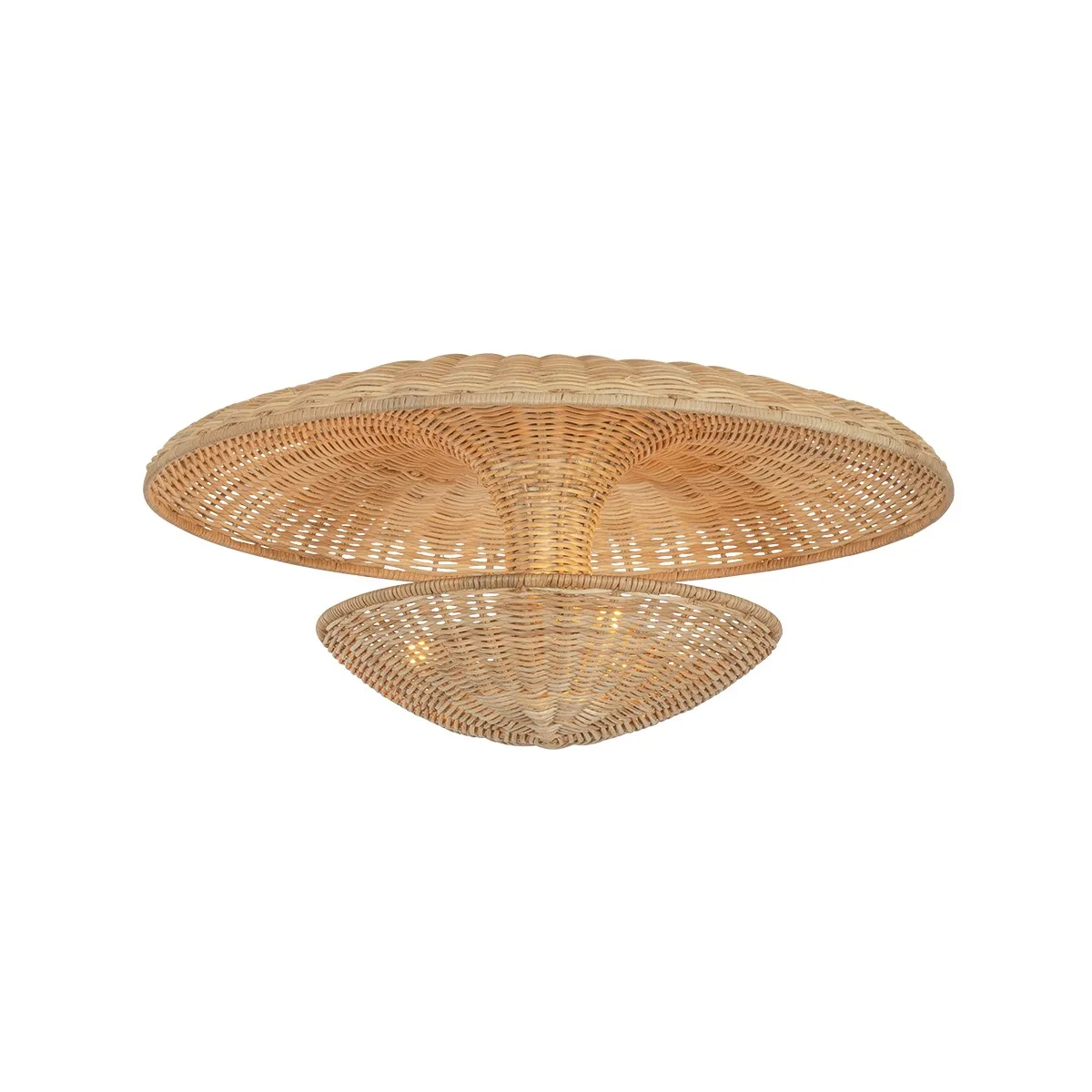 Draco Three Light Semi Flush Mount in Bronze Leaf