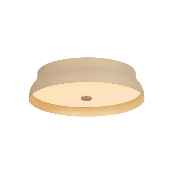 The Shore LED Flush Mount reimagines traditional ceiling lighting with a monolithic form that flares subtly around a white glass diffuser. The patina brass finish adds warmth while the integrated LED provides efficient, high-quality illumination.