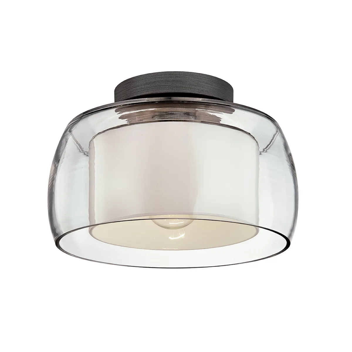 Candace One Light Flush Mount in Graphite