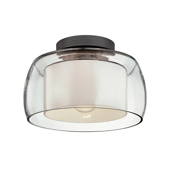 Candace One Light Flush Mount in Graphite