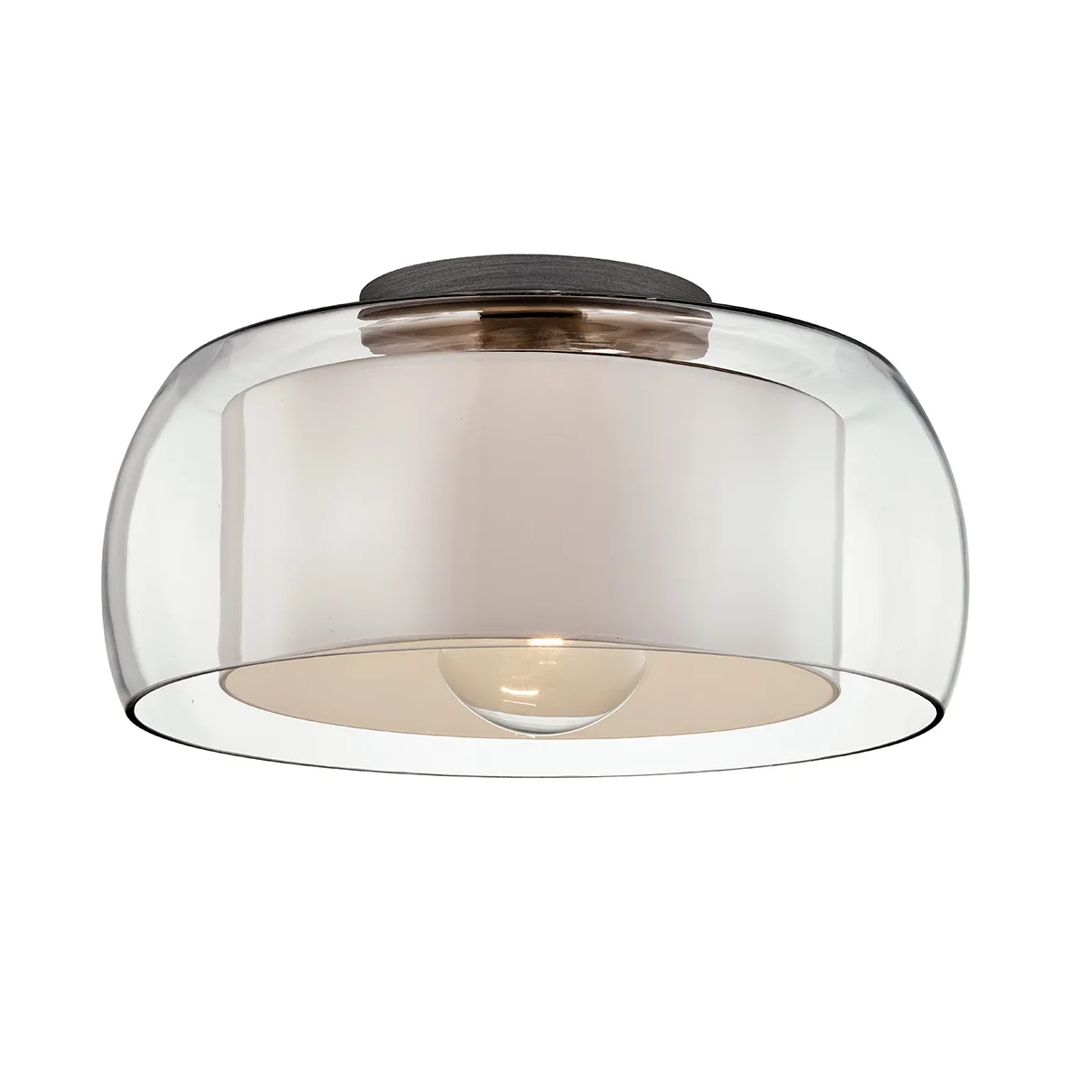 Candace One Light Flush Mount in Graphite