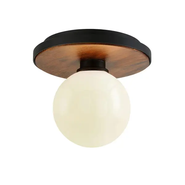 Cadet One Light Flush Mount in Soft Black