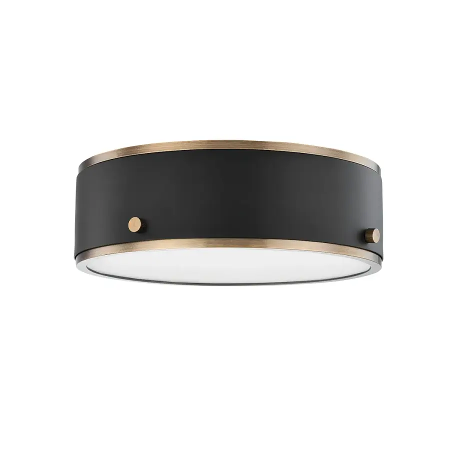 Eli LED Flush Mount in Patina Brass