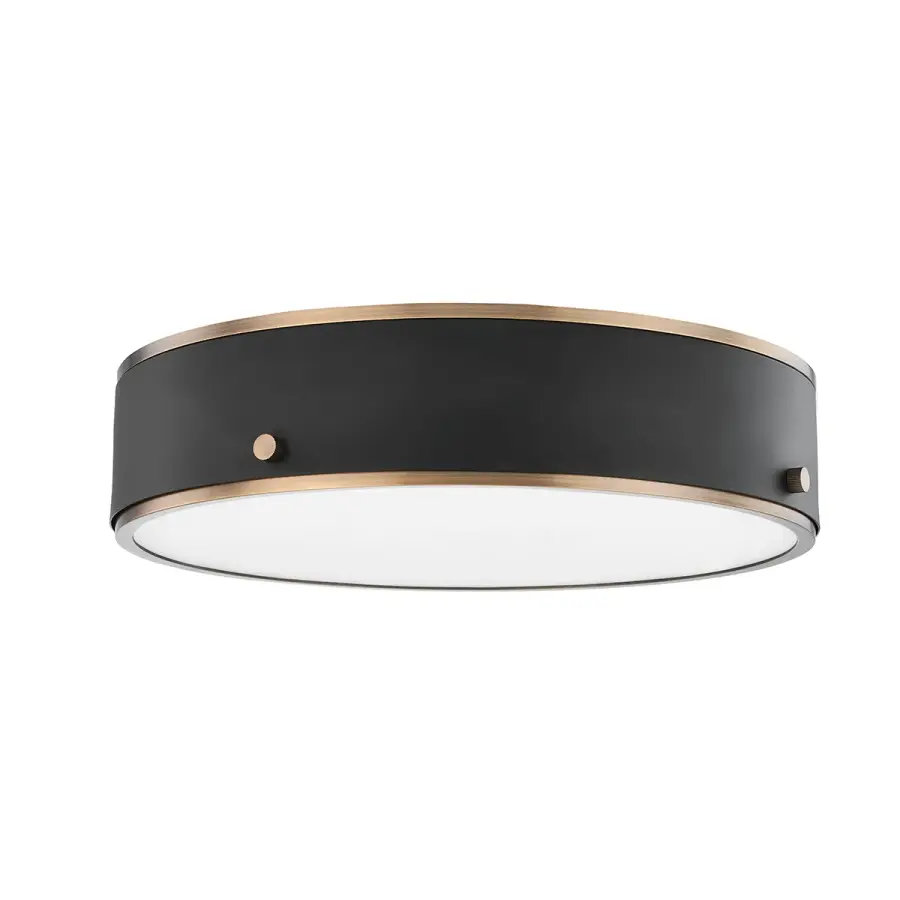 Eli LED Flush Mount in Patina Brass