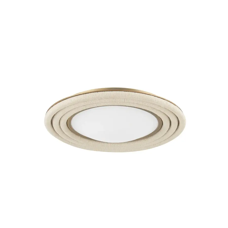 Zion LED Flush Mount in Patina Brass
