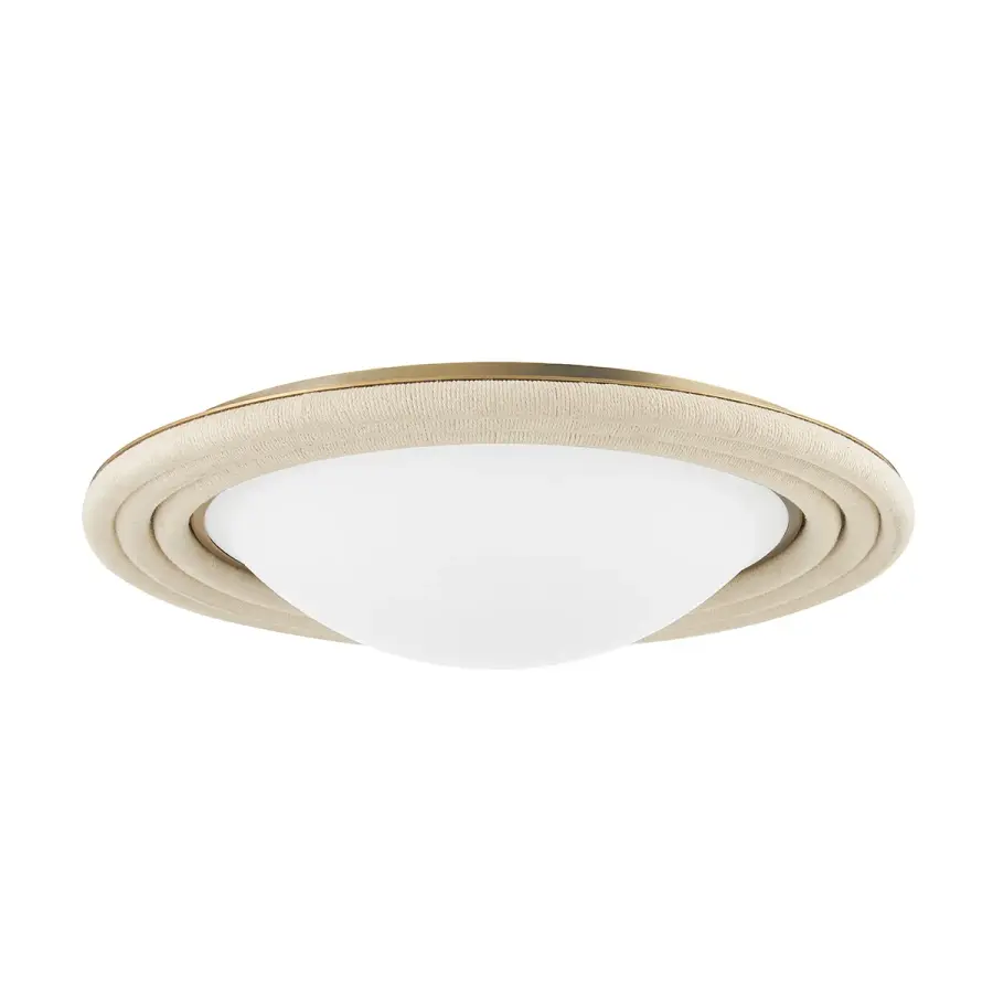 Zion LED Flush Mount in Patina Brass