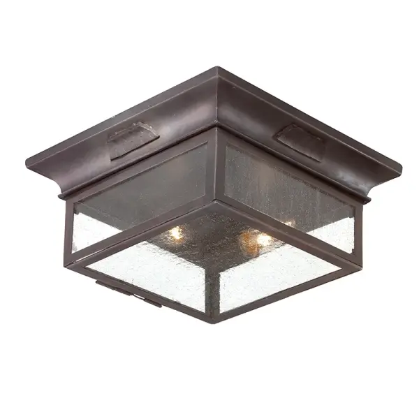 Newton Two Light Flush Mount in Soft Off Black