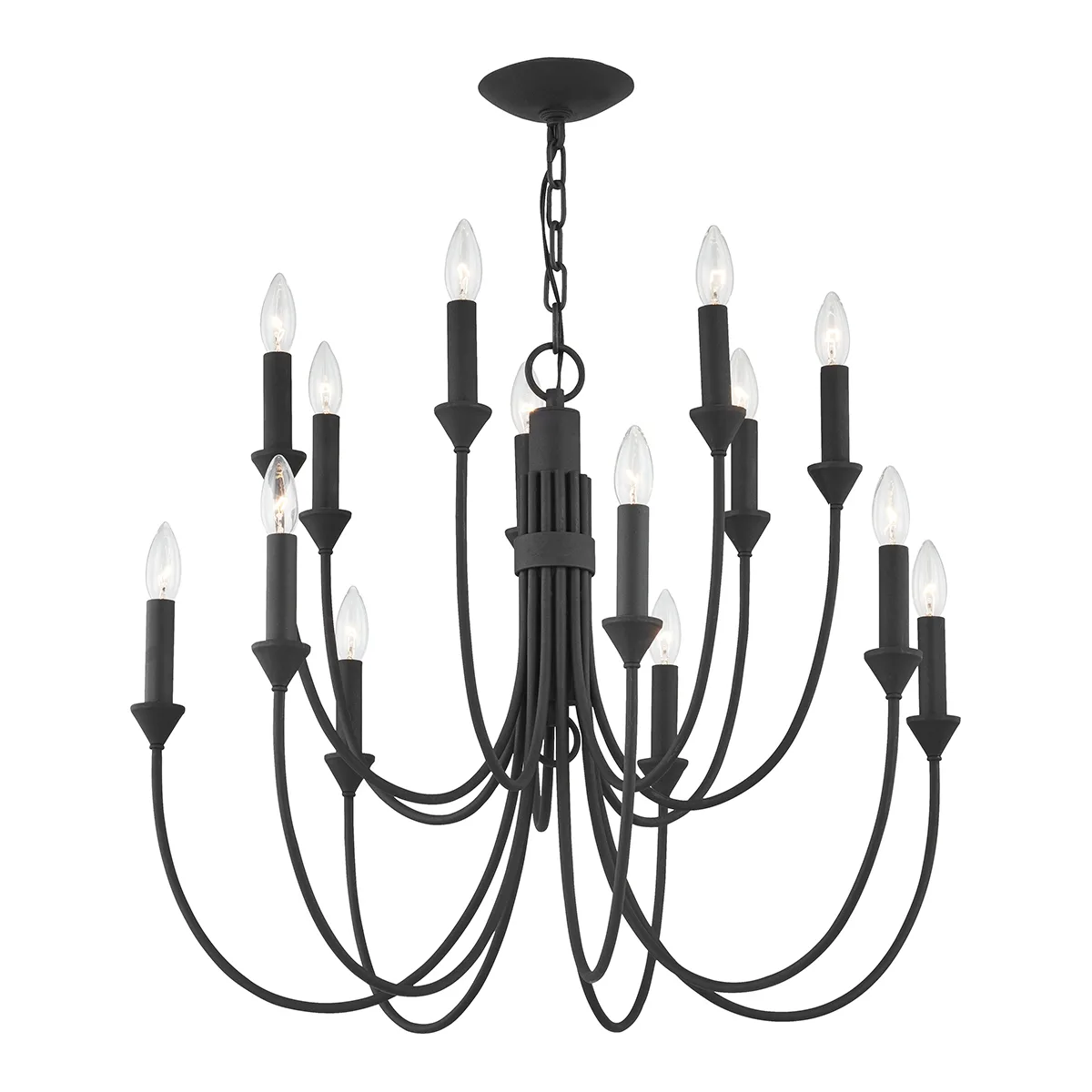 Cate 14-Light Chandelier in Forged Iron