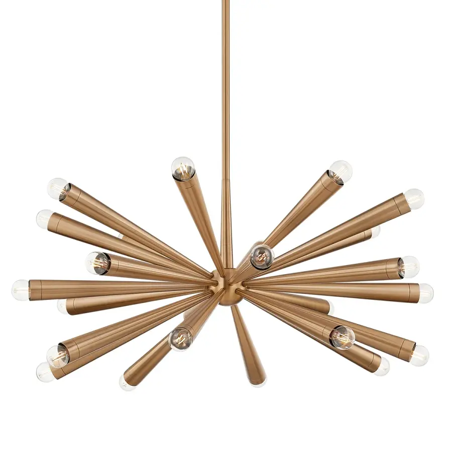 Keanu 24-Light Chandelier in Patina Brass
