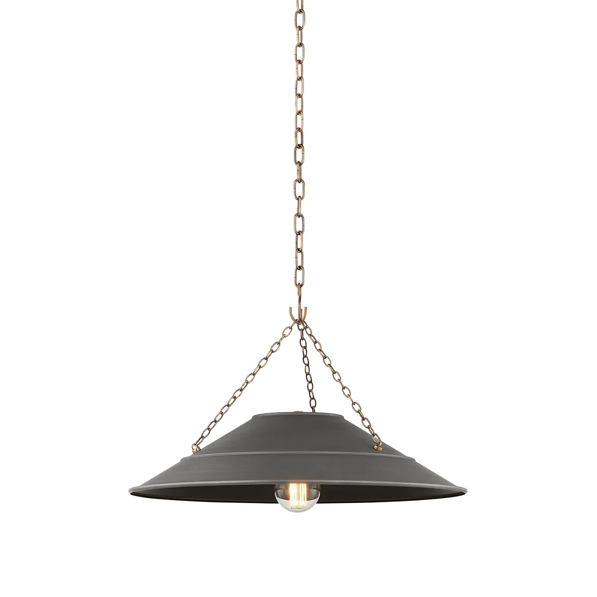 Arcane One Light Pendant in Patina Brass