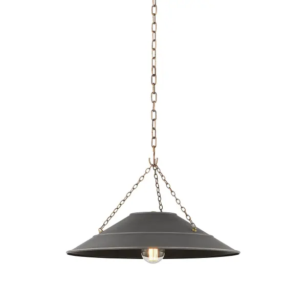 Arcane One Light Pendant in Patina Brass