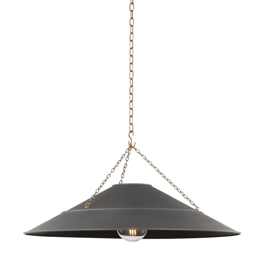 Arcane One Light Pendant in Patina Brass