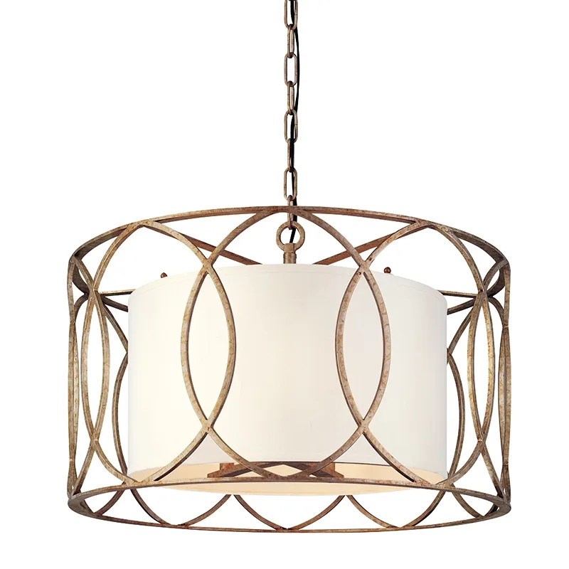 Sausalito Five Light Chandelier in Silver Gold