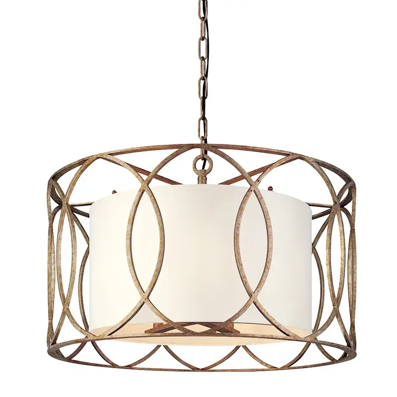 Sausalito Five Light Chandelier in Silver Gold