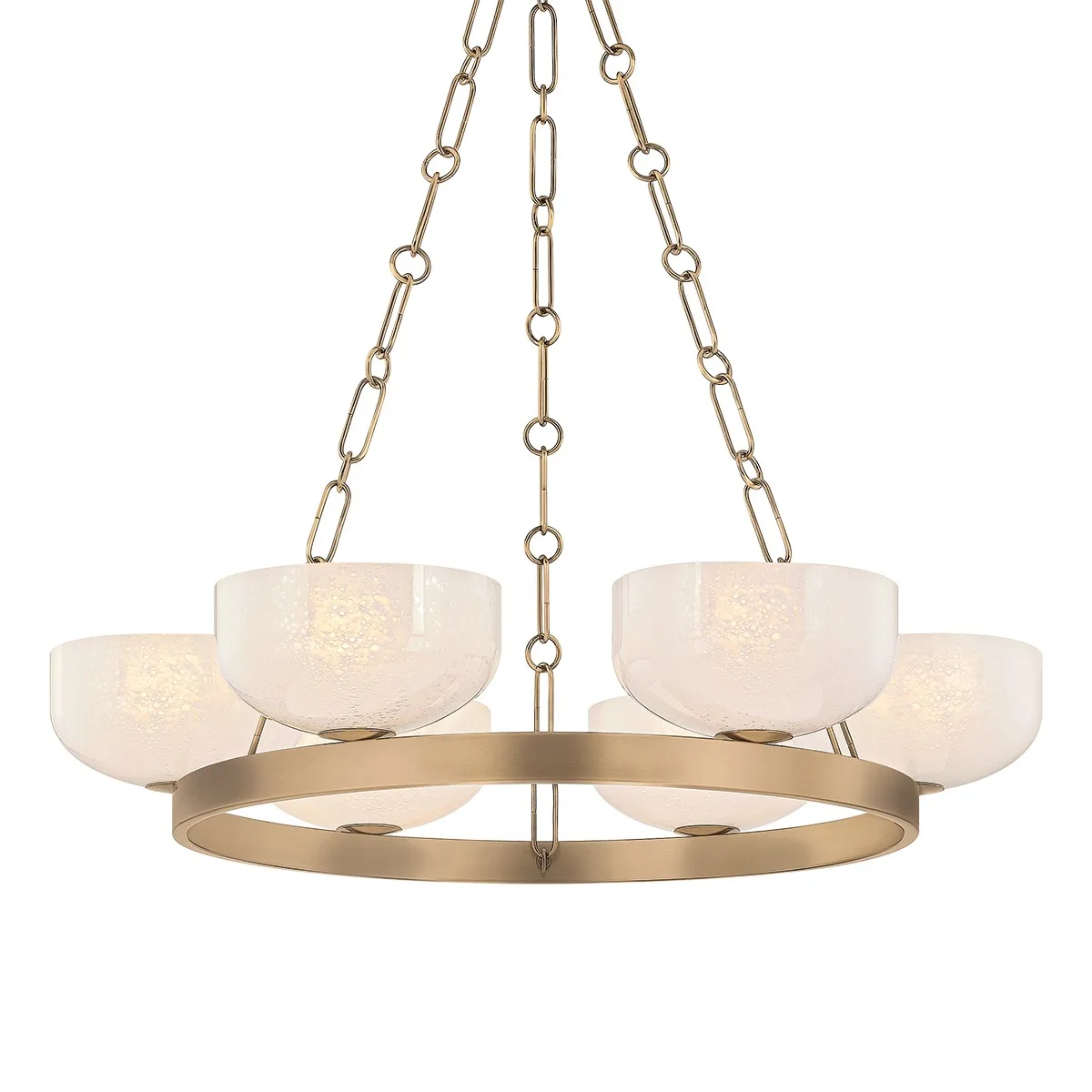 Caelum 6-Light Chandelier in Patina Brass