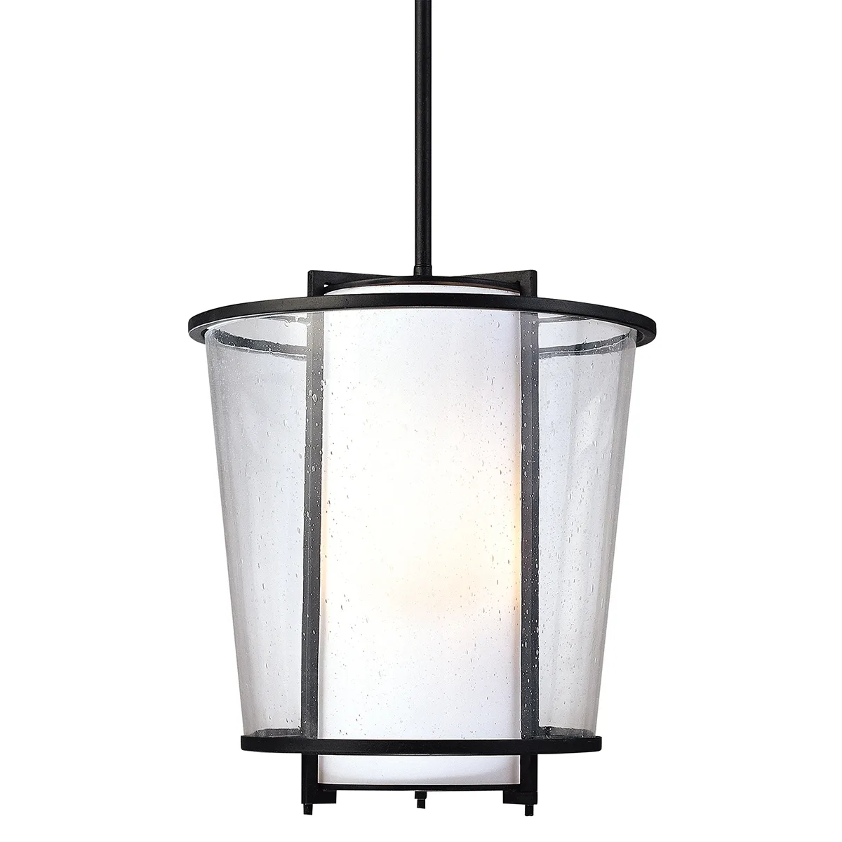 Bennington Three Light Pendant in Textured Black