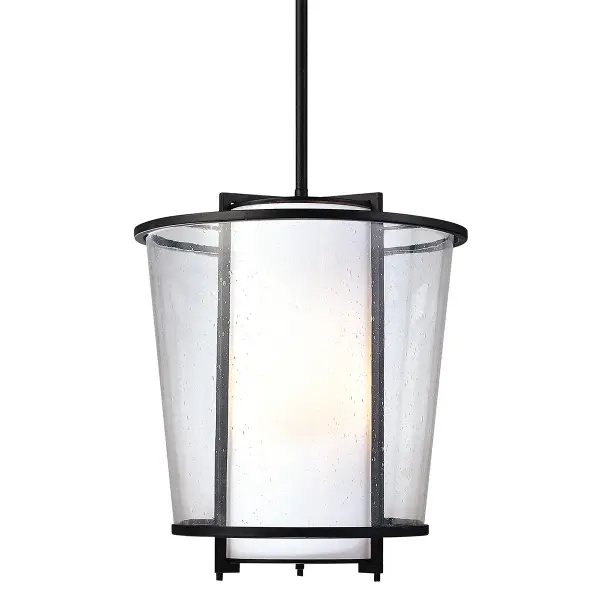 Bennington Three Light Pendant in Textured Black