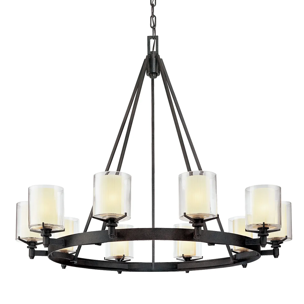 Arcadia 10-Light Chandelier in Textured Iron
