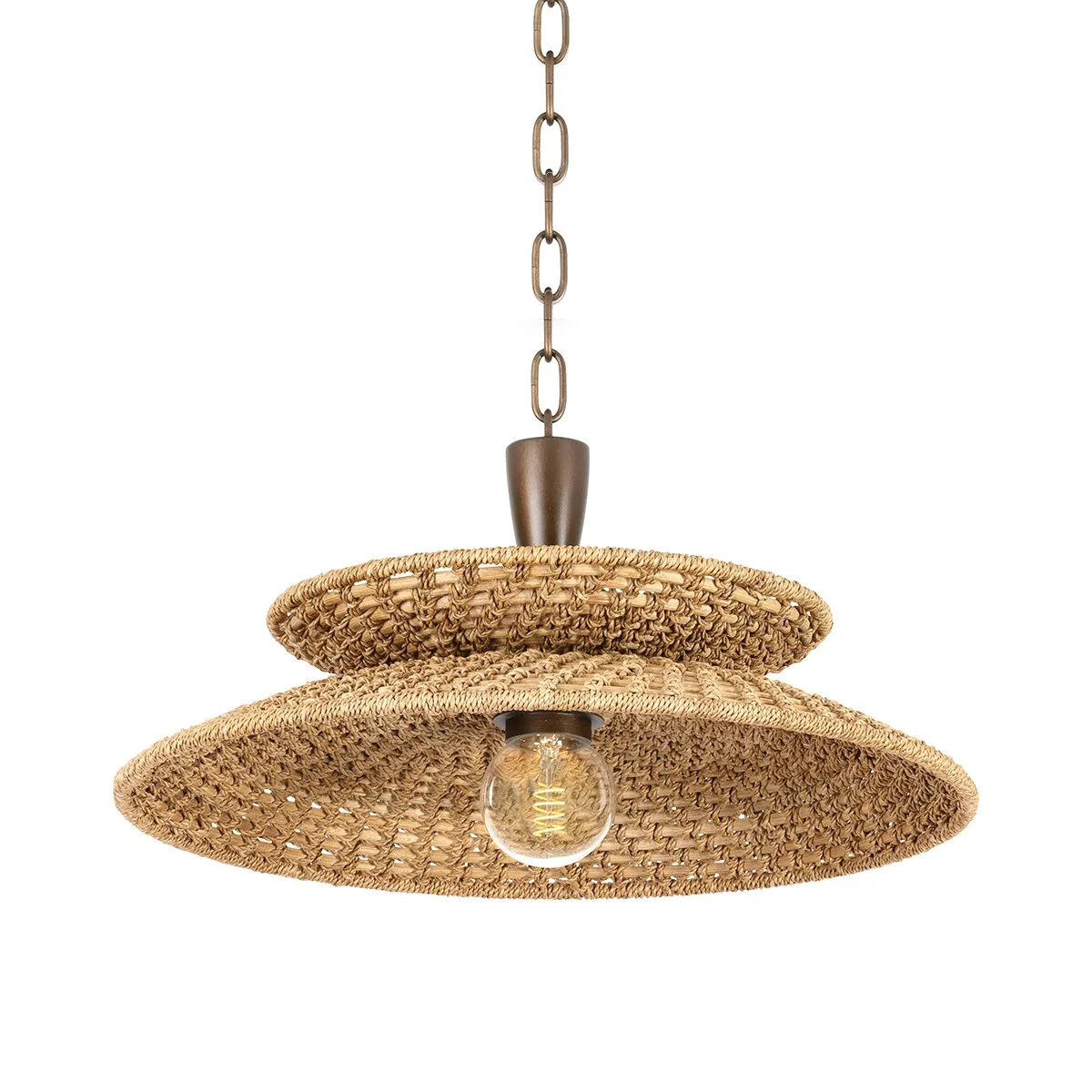 Landry One Light Pendant in Bronze Leaf