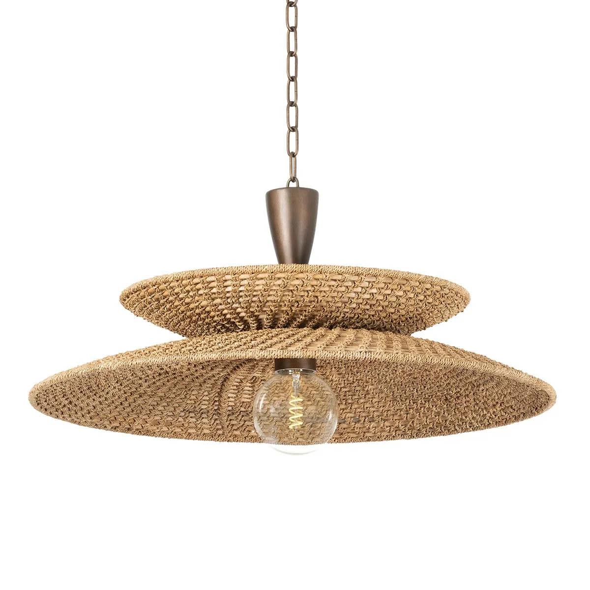 Landry One Light Pendant in Bronze Leaf