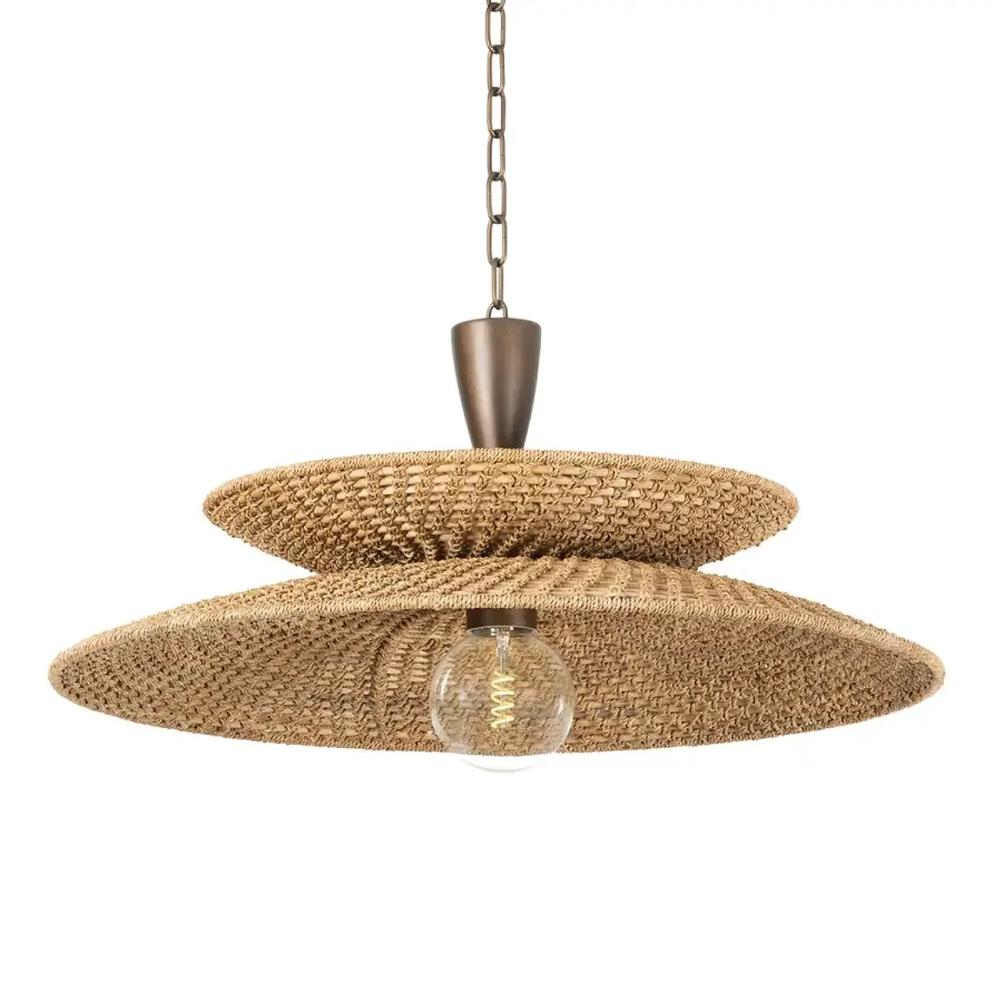 Landry One Light Pendant in Bronze Leaf