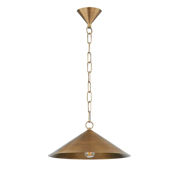 Midvale One Light Pendant in Patina Brass