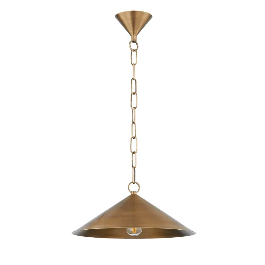 Midvale One Light Pendant in Patina Brass