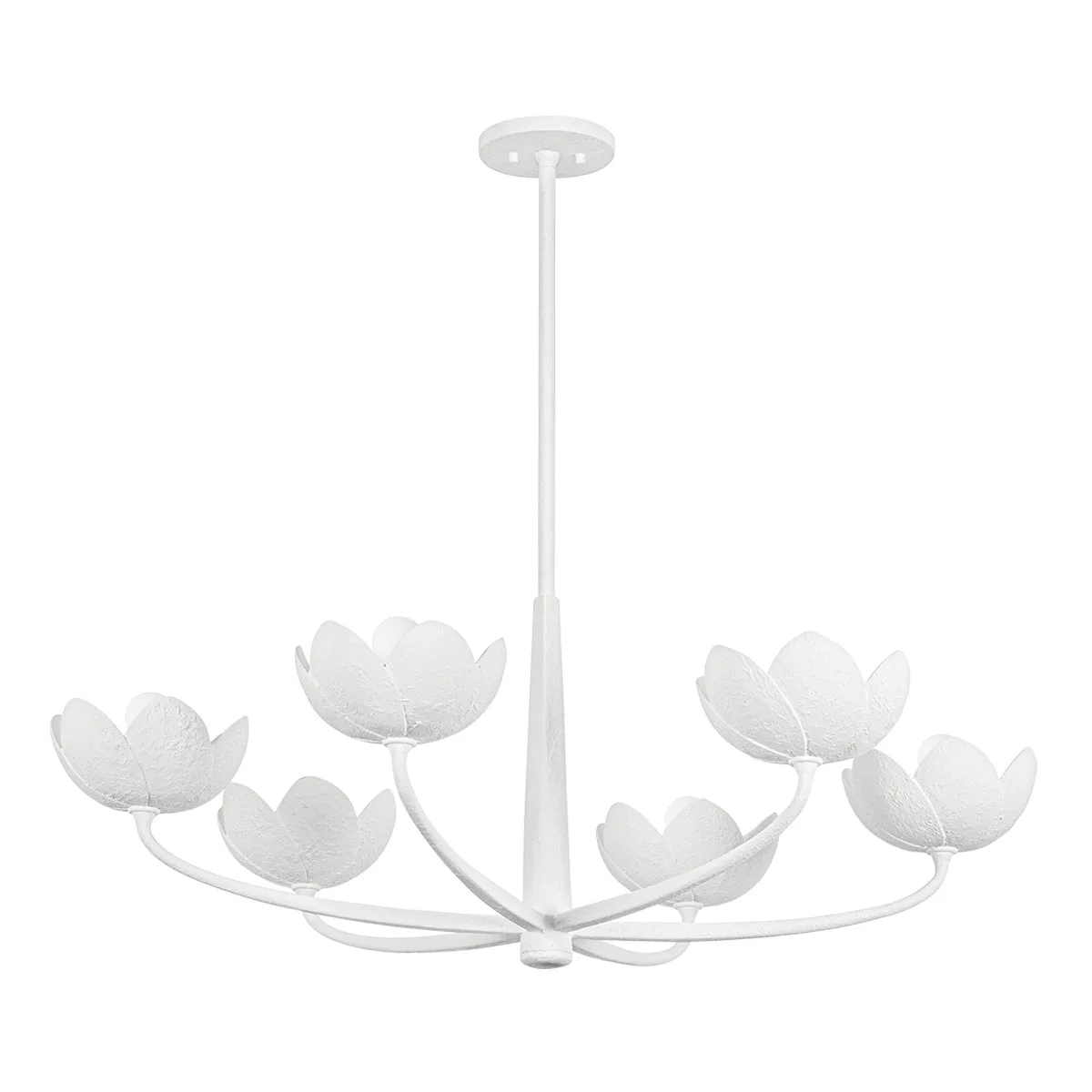 Arcata Six Light Chandelier in Gesso White
