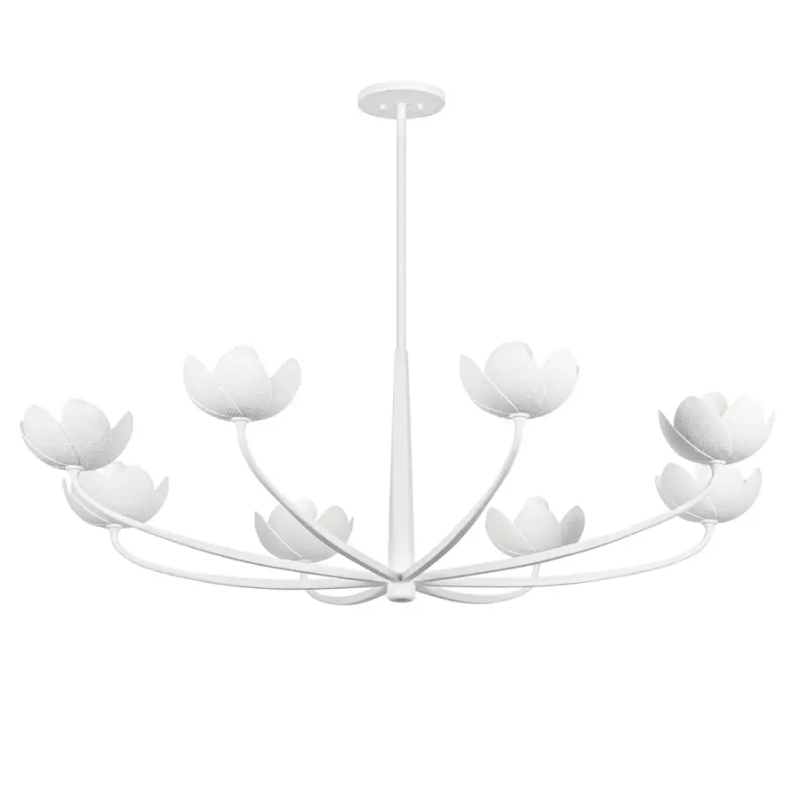 Arcata 8-Light Chandelier in Gesso White