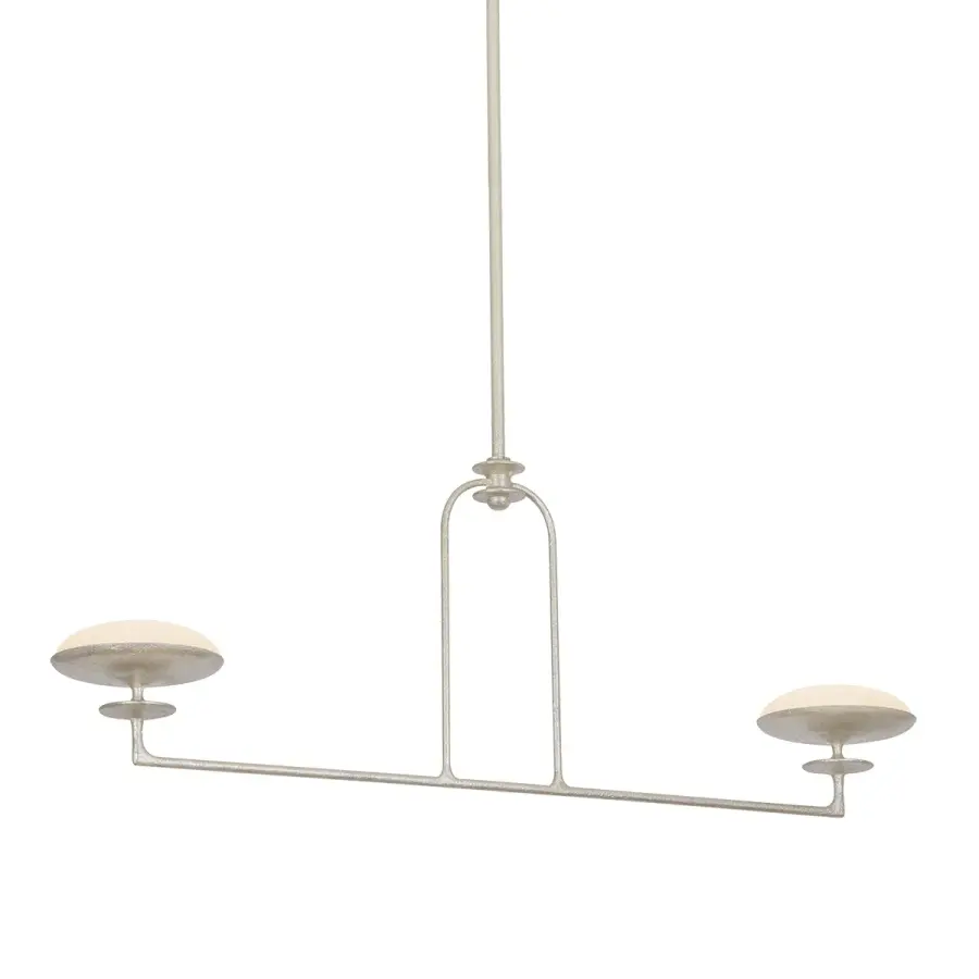 Pacific LED Linear Chandelier in Warm Silver Leaf