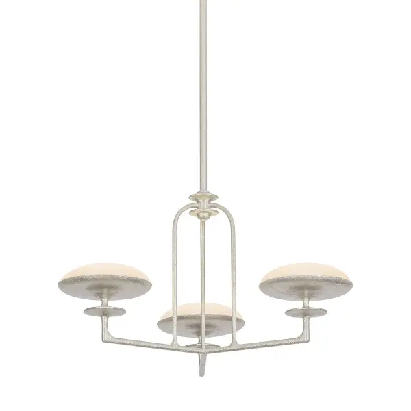 Pacific LED Chandelier in Warm Silver Leaf
