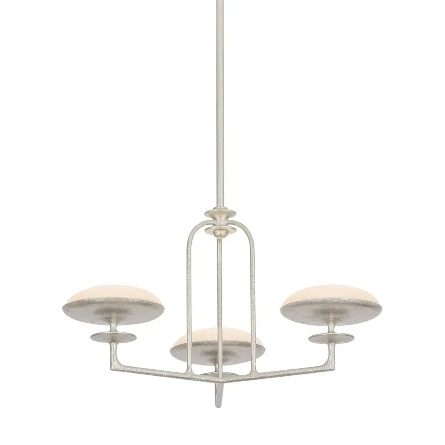 Pacific LED Chandelier in Warm Silver Leaf